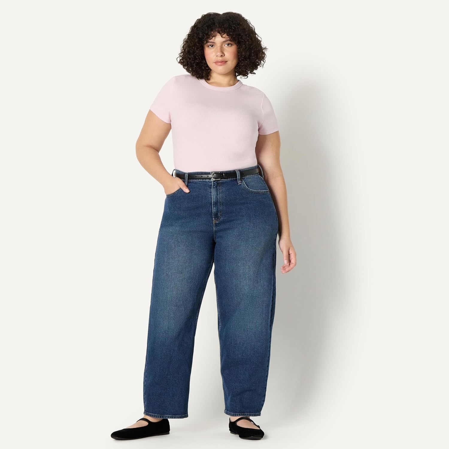image:imageAmazon Essentials Womens SlimFit Stretch Rib Short Cap Sleeve Crewneck TopPastel Lilac