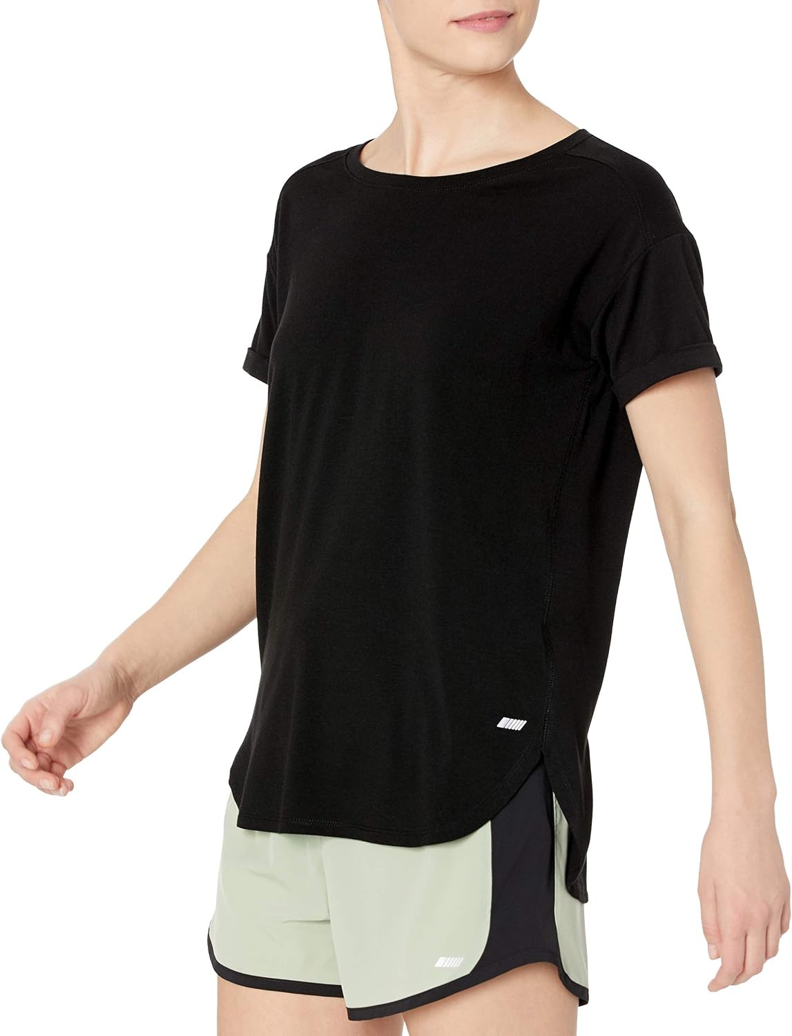 image:imageAmazon Essentials Womens Studio RelaxedFit Lightweight Crewneck TShirt Available in Plus SizeBlack