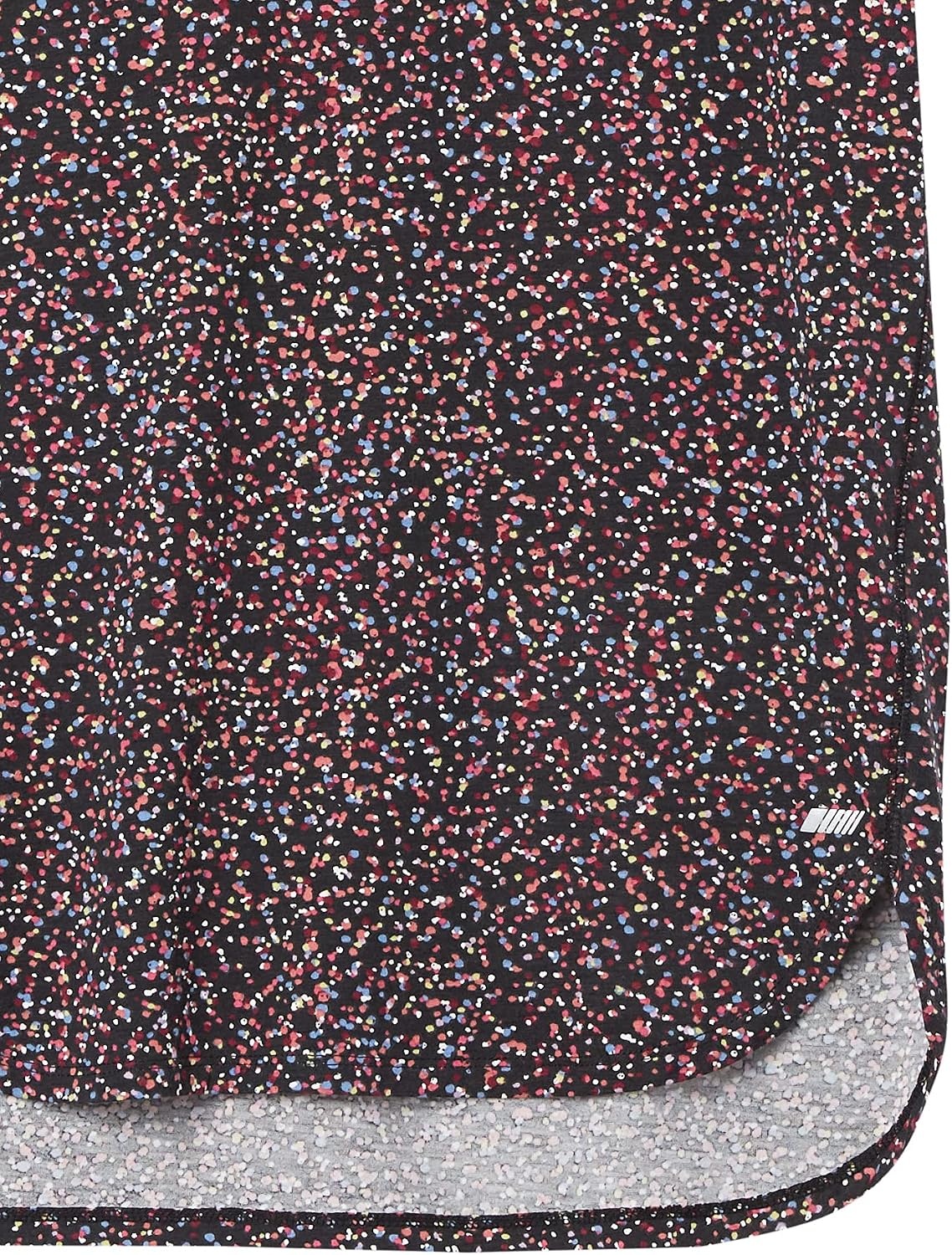 image:imageAmazon Essentials Womens Studio RelaxedFit Lightweight Crewneck TShirt Available in Plus SizeBlack Confetti Print