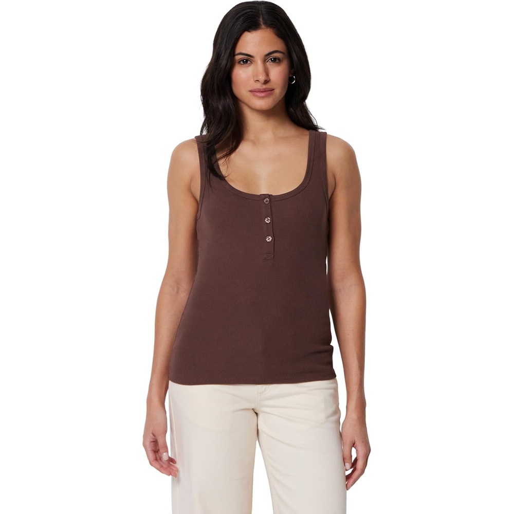 image:imageAmazon Essentials Womens SlimFit Ribbed Henley TankRich Hazel
