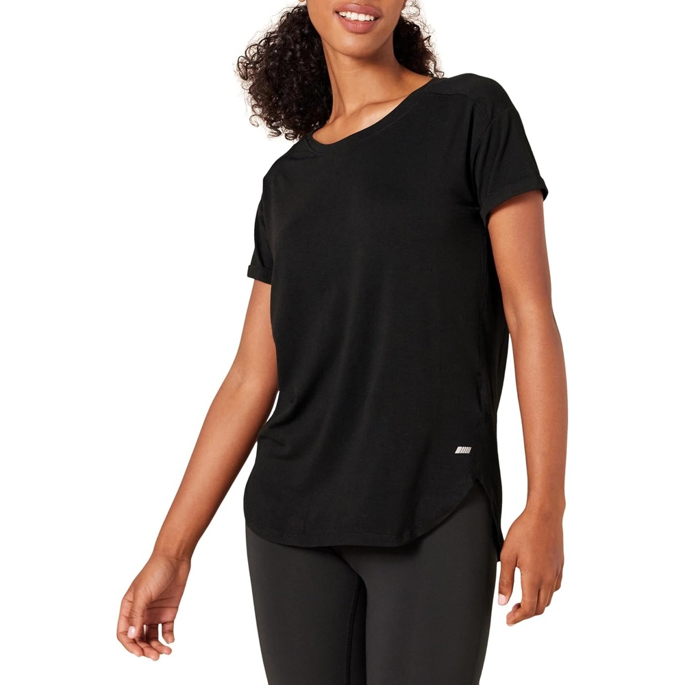 image:imageAmazon Essentials Womens Studio RelaxedFit Lightweight Crewneck TShirt Available in Plus SizeBlack