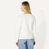 Amazon Essentials Women’s 100% Cotton Heavyweight Relaxed-Fit Long-Sleeve Boatneck Top(Eggshell White)