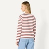 Amazon Essentials Women’s 100% Cotton Heavyweight Relaxed-Fit Long-Sleeve Boatneck Top(Eggshell White Mariner Stripe)