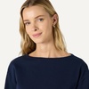 Amazon Essentials Women’s 100% Cotton Heavyweight Relaxed-Fit Long-Sleeve Boatneck Top(Navy)