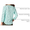 Amazon Essentials Women’s 3/4 Sleeve Button Popover Shirt, Loose-Fit V-Neck Blouse, Lightweight(Aqua Poppy)