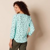 Amazon Essentials Women’s 3/4 Sleeve Button Popover Shirt, Loose-Fit V-Neck Blouse, Lightweight(Aqua Poppy)