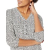 Amazon Essentials Women’s 3/4 Sleeve Button Popover Shirt, Loose-Fit V-Neck Blouse, Lightweight(Mini Leopard)