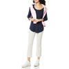 Amazon Essentials Women’s 3/4 Sleeve Scoopneck Tunic Top, Pack of 2(Navy / Coral Pink)