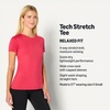 Amazon Essentials Women’s Active Quick Dry Tech Stretch Short-Sleeve V-Neck T-Shirt, Moisture-Wicking, Pack of 2(Beige / Hot Pink)