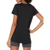 Amazon Essentials Women’s Active Quick Dry Tech Stretch Short-Sleeve V-Neck T-Shirt, Moisture-Wicking, Pack of 2(Black)