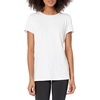 Amazon Essentials Women’s Active Quick Dry Tech Stretch Short-Sleeve V-Neck T-Shirt, Moisture-Wicking, Pack of 2(Black/Bright White)