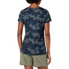 Amazon Essentials Women’s Active Quick Dry Tech Stretch Short-Sleeve V-Neck T-Shirt, Moisture-Wicking, Pack of 2(Black/Navy Camo)