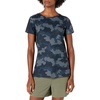 Amazon Essentials Women’s Active Quick Dry Tech Stretch Short-Sleeve V-Neck T-Shirt, Moisture-Wicking, Pack of 2(Black/Navy Camo)