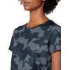 Amazon Essentials Women’s Active Quick Dry Tech Stretch Short-Sleeve V-Neck T-Shirt, Moisture-Wicking, Pack of 2(Black/Navy Camo)