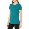 Amazon Essentials Women’s Active Quick Dry Tech Stretch Short-Sleeve V-Neck T-Shirt, Moisture-Wicking, Pack of 2(Blue/Teal Green Space Dye)