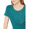 Amazon Essentials Women’s Active Quick Dry Tech Stretch Short-Sleeve V-Neck T-Shirt, Moisture-Wicking, Pack of 2(Blue/Teal Green Space Dye)