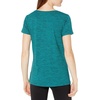 Amazon Essentials Women’s Active Quick Dry Tech Stretch Short-Sleeve V-Neck T-Shirt, Moisture-Wicking, Pack of 2(Blue/Teal Green Space Dye)