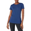 Amazon Essentials Women’s Active Quick Dry Tech Stretch Short-Sleeve V-Neck T-Shirt, Moisture-Wicking, Pack of 2(Bright Pink/Navy)