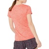 Amazon Essentials Women’s Active Quick Dry Tech Stretch Short-Sleeve V-Neck T-Shirt, Moisture-Wicking, Pack of 2(Coral Orange Space Dye/Light Blue Space Dye)