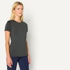 Amazon Essentials Women’s Active Quick Dry Tech Stretch Short-Sleeve V-Neck T-Shirt, Moisture-Wicking, Pack of 2(Heather Graphite / Black)
