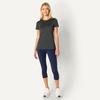 Amazon Essentials Women’s Active Quick Dry Tech Stretch Short-Sleeve V-Neck T-Shirt, Moisture-Wicking, Pack of 2(Heather Graphite / Black)