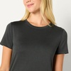 Amazon Essentials Women’s Active Quick Dry Tech Stretch Short-Sleeve V-Neck T-Shirt, Moisture-Wicking, Pack of 2(Heather Graphite / Black)