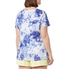 Amazon Essentials Women’s Active Quick Dry Tech Stretch Short-Sleeve V-Neck T-Shirt, Moisture-Wicking, Pack of 2(Navy/White Tie Dye)