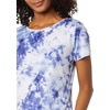 Amazon Essentials Women’s Active Quick Dry Tech Stretch Short-Sleeve V-Neck T-Shirt, Moisture-Wicking, Pack of 2(Navy/White Tie Dye)