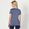 Amazon Essentials Women’s Active Quick Dry Tech Stretch Short-Sleeve V-Neck T-Shirt, Moisture-Wicking, Pack of 2(Slate Grey / Navy)