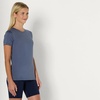 Amazon Essentials Women’s Active Quick Dry Tech Stretch Short-Sleeve V-Neck T-Shirt, Moisture-Wicking, Pack of 2(Slate Grey / Navy)
