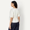 Amazon Essentials Women’s Cotton Sateen Relaxed-Fit Peplum Blouse(White)