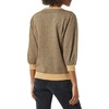 Amazon Essentials Women’s French Terry Fleece Crewneck Sweatshirt with Sleeve Detail, Three Quarter Sleeve, Loose Fit(Camel Micro Cheetah)