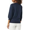 Amazon Essentials Women’s French Terry Fleece Crewneck Sweatshirt with Sleeve Detail, Three Quarter Sleeve, Loose Fit(Navy)