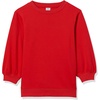 Amazon Essentials Women’s French Terry Fleece Crewneck Sweatshirt with Sleeve Detail, Three Quarter Sleeve, Loose Fit(Red)