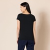 Amazon Essentials Women’s Jersey Regular-Fit Short-Sleeve Boat-Neck Dolman T-Shirt, Pack of 2(Black/White)