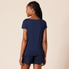 Amazon Essentials Women’s Jersey Regular-Fit Short-Sleeve Boat-Neck Dolman T-Shirt, Pack of 2(Navy/Sand)