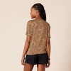 Amazon Essentials Women’s Jersey Relaxed-Fit Short-Sleeve Crewneck Pocket T-Shirt, Pack of 2(Black/Small Ikat Animal)