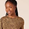 Amazon Essentials Women’s Jersey Relaxed-Fit Short-Sleeve Crewneck Pocket T-Shirt, Pack of 2(Black/Small Ikat Animal)