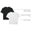 Amazon Essentials Women’s Jersey Relaxed-Fit Short-Sleeve Crewneck Pocket T-Shirt, Pack of 2(Black/White)