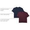 Amazon Essentials Women’s Jersey Relaxed-Fit Short-Sleeve Crewneck Pocket T-Shirt, Pack of 2(Burgundy/Navy)