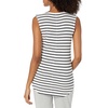 Amazon Essentials Women’s Jersey Standard-Fit V-Neck Tank Top(Black White Stripe)
