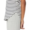 Amazon Essentials Women’s Jersey Standard-Fit V-Neck Tank Top(Black White Stripe)