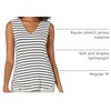 Amazon Essentials Women’s Jersey Standard-Fit V-Neck Tank Top(Black White Stripe)