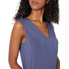 Amazon Essentials Women’s Jersey Standard-Fit V-Neck Tank Top(Medium Blue)