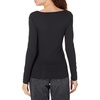 Amazon Essentials Women’s Long Sleeve Slim-Fit Rib Scoop Neck Sweater (Available in Plus Size), Pack of 2(Black)
