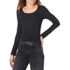 Amazon Essentials Women’s Long Sleeve Slim-Fit Rib Scoop Neck Sweater (Available in Plus Size), Pack of 2(Black)
