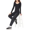 Amazon Essentials Women’s Long Sleeve Slim-Fit Rib Scoop Neck Sweater (Available in Plus Size), Pack of 2(Black)