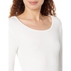 Amazon Essentials Women’s Long Sleeve Slim-Fit Rib Scoop Neck Sweater (Available in Plus Size), Pack of 2(Navy/White)