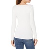 Amazon Essentials Women’s Long Sleeve Slim-Fit Rib Scoop Neck Sweater (Available in Plus Size), Pack of 2(Navy/White)