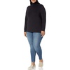 Amazon Essentials Women’s Long-Sleeve Turtleneck Stretch Fleece (Available in Plus Size)(Black)